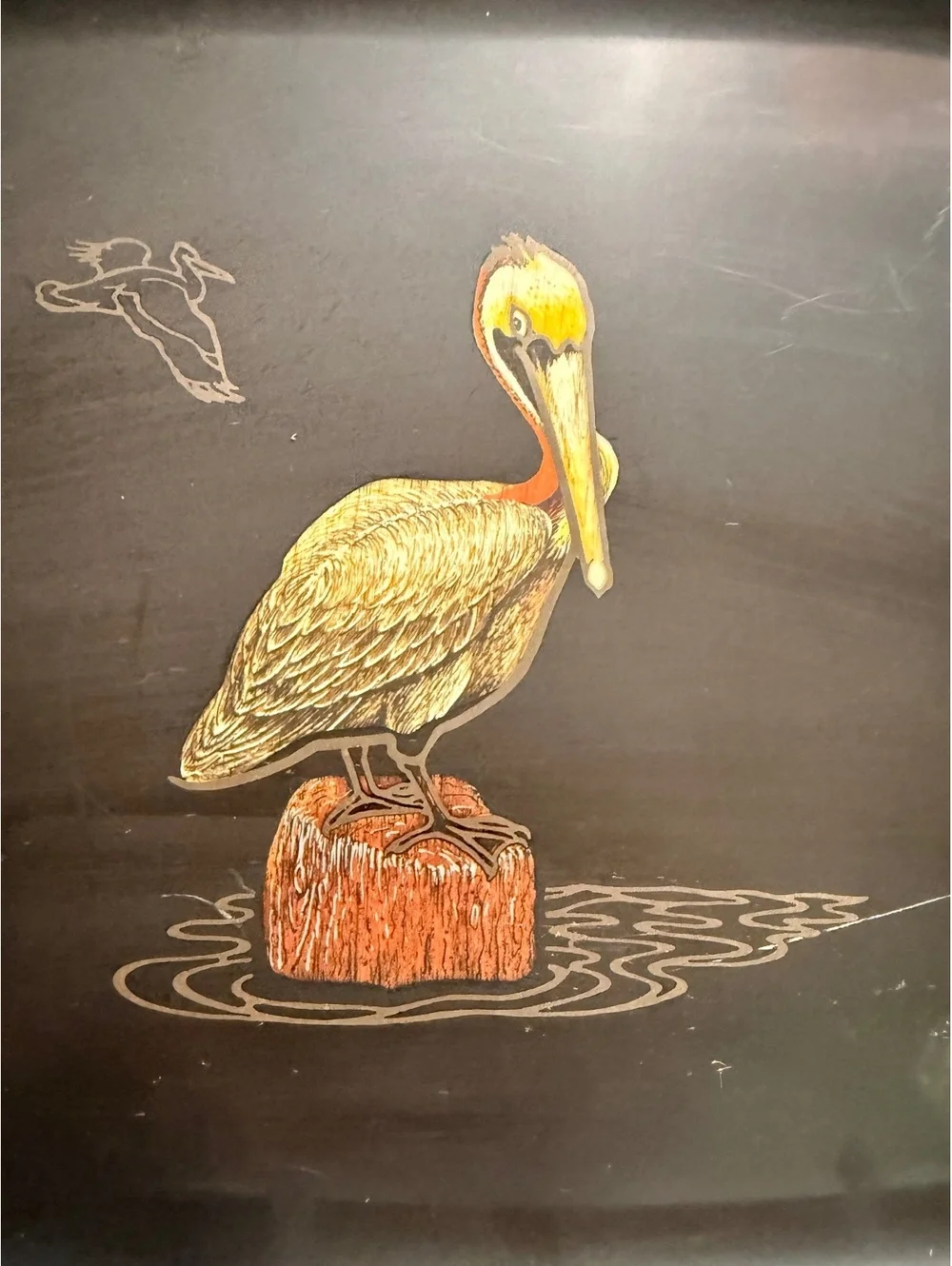 Comco Monterey California Decorative Pelican Tray